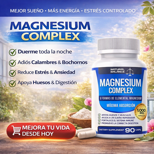 Magnesio Clomplex - Suplemento para mujeres activas.